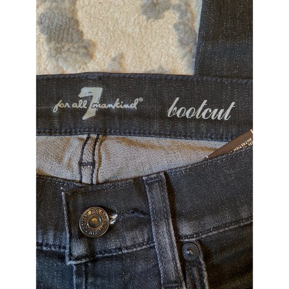 Seven 7 for all mankind black womens jeans size 25 bootcut - Picture 2 of 8